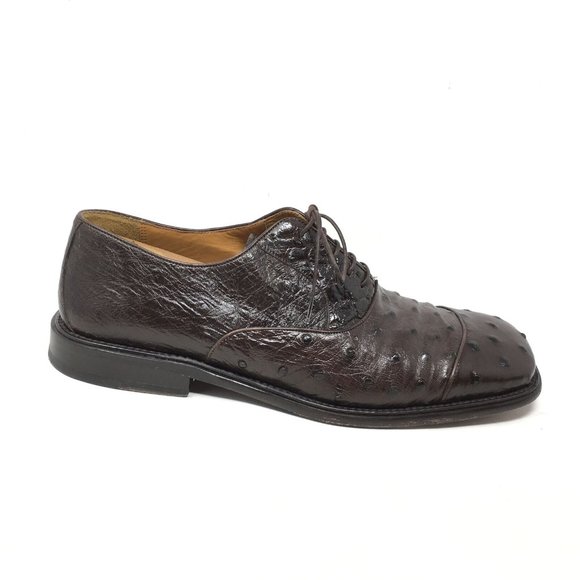 Mezlan Oxfords Shoes Size 10.5 Brown Full Ostrich main image 5